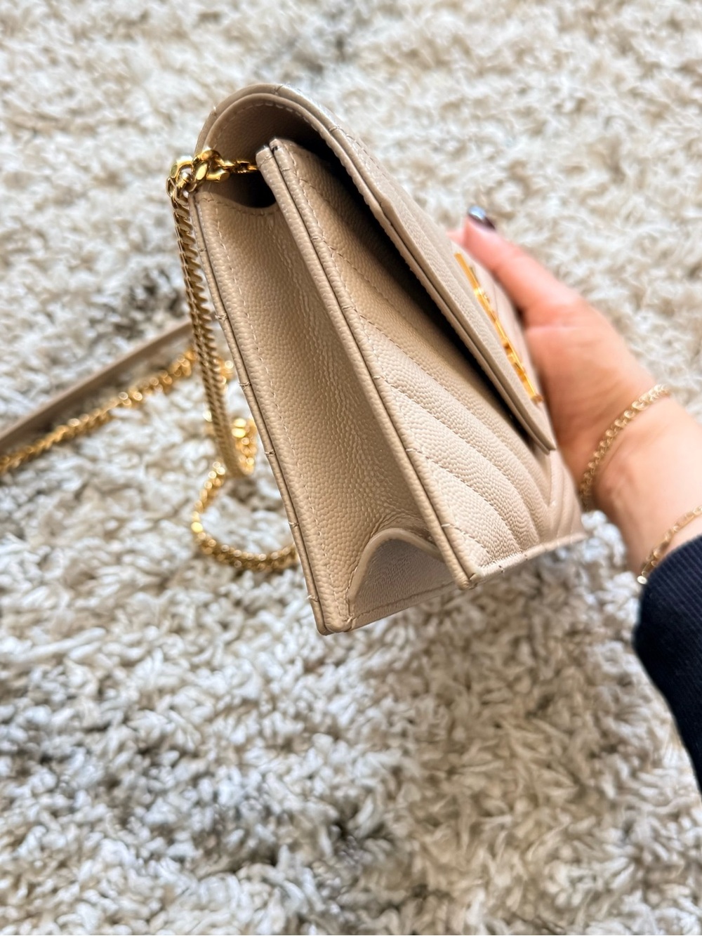 Saint Laurent Leather Chain Crossbody - Picture 3 of 16